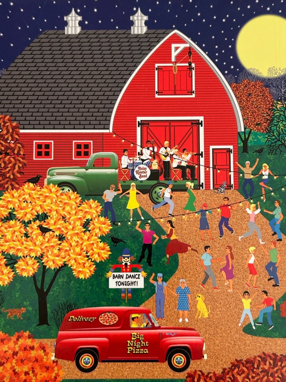 Home Country 'Barn Dance' 1000-Piece Puzzle - Red Barn & Colorful Autumn Scene - Picture 2 of 3